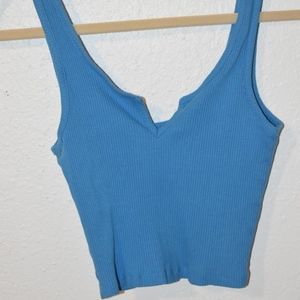 Blue Cropped Tank